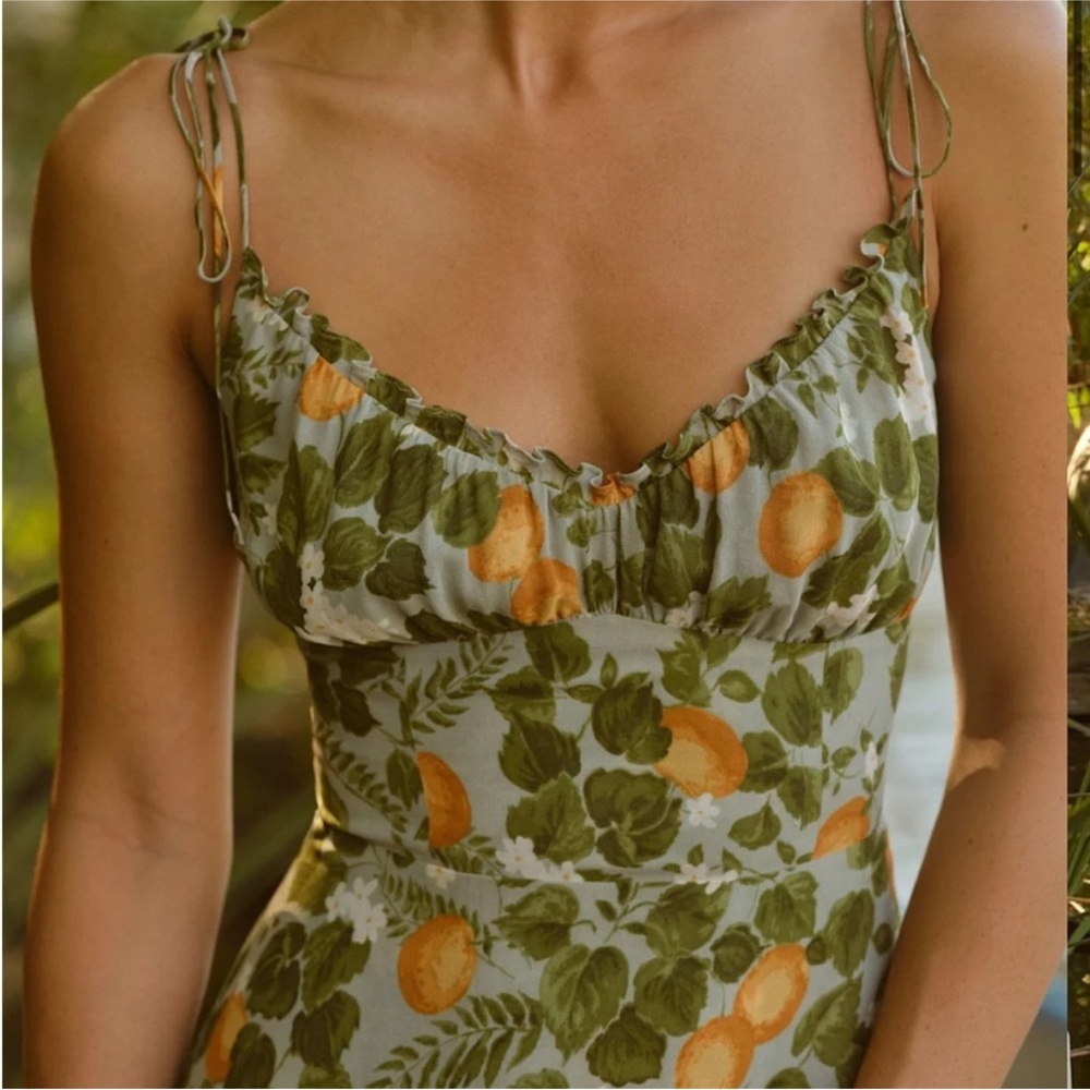 NWOT Reformation Embry Dress in orange grove Size 8